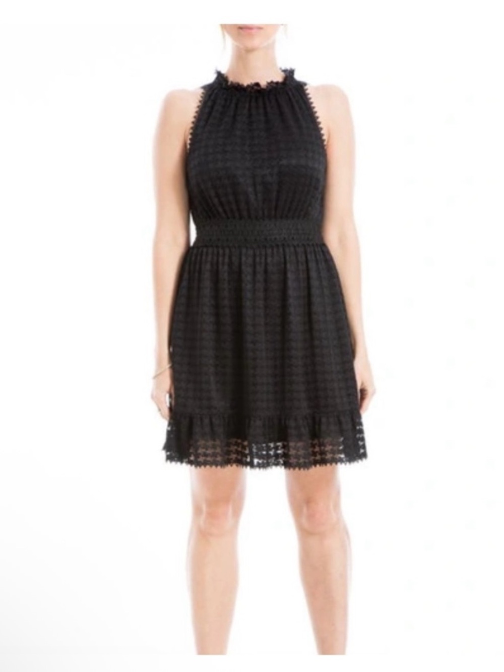 Max Studio NWT Black Lace Fit & Flare Dress XL